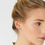 Accessorize London Women's Pack Of 3 Chain Plain Crystal Hoop Earrings