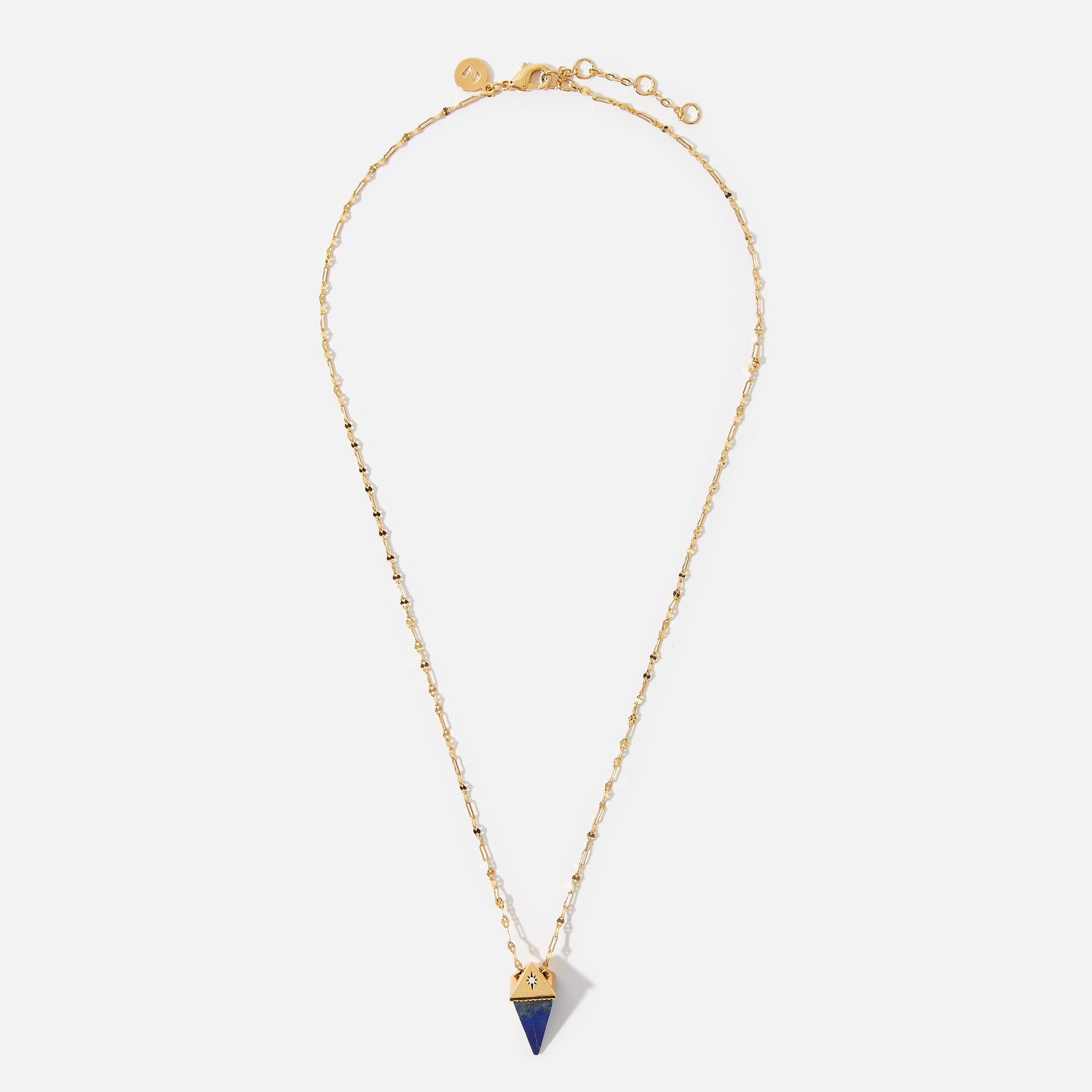 Accessorize London Z Healing Stone Pyramid Pendant Lapis