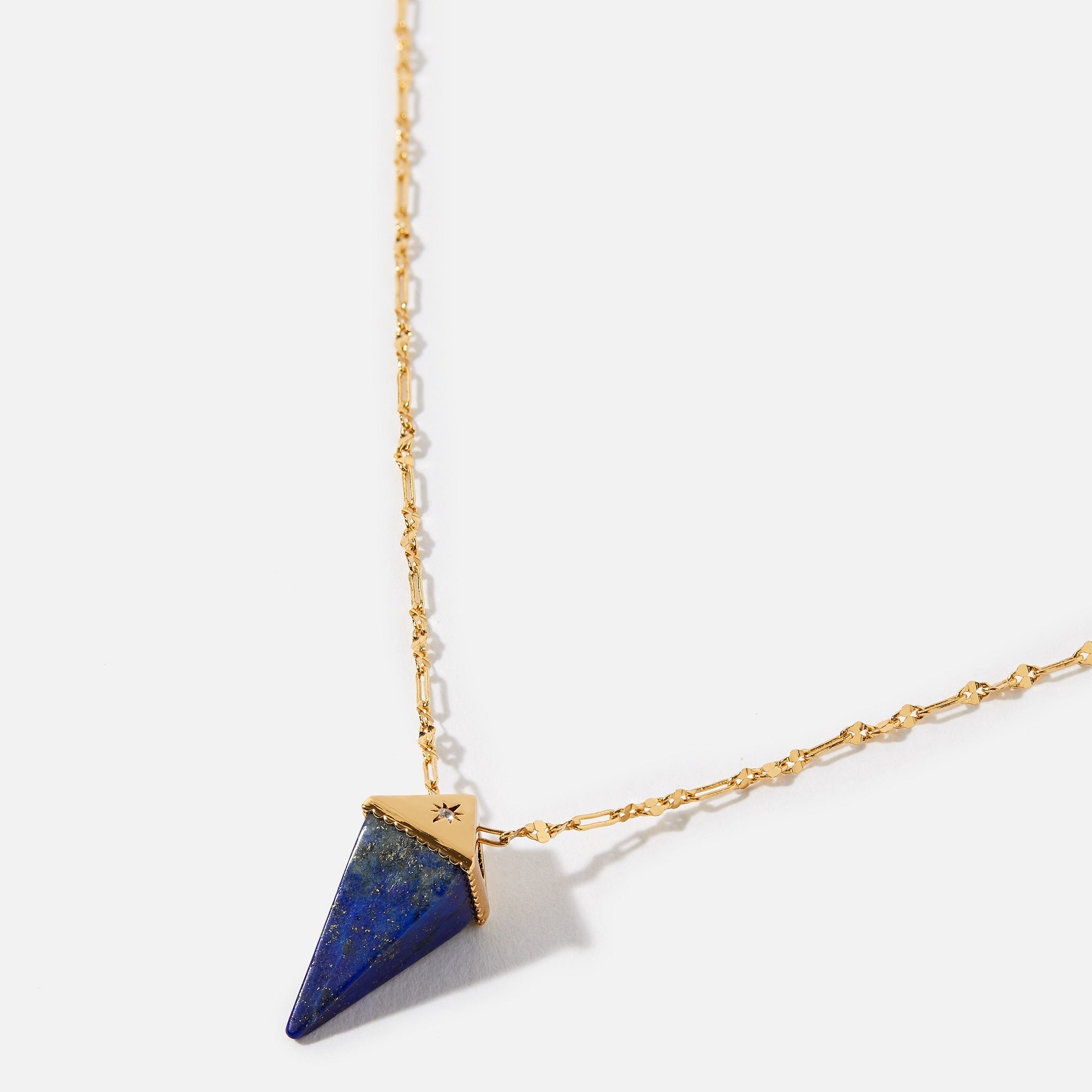 Accessorize London Z Healing Stone Pyramid Pendant Lapis