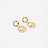 Accessorize London Women's Textured Circle Drop Earrings