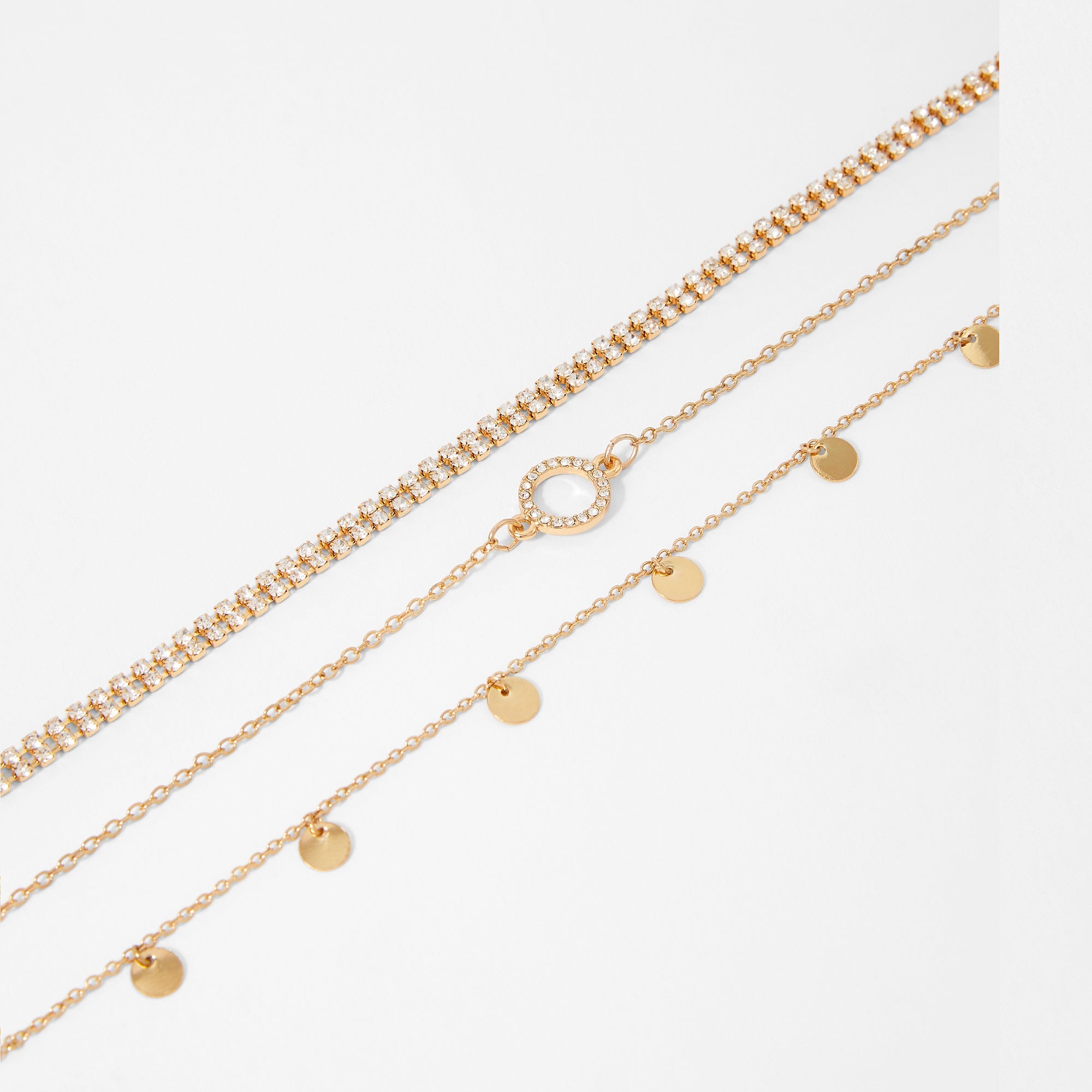 Buy Sparkle Choker Necklace Set Of 3 Online - Accessorize India