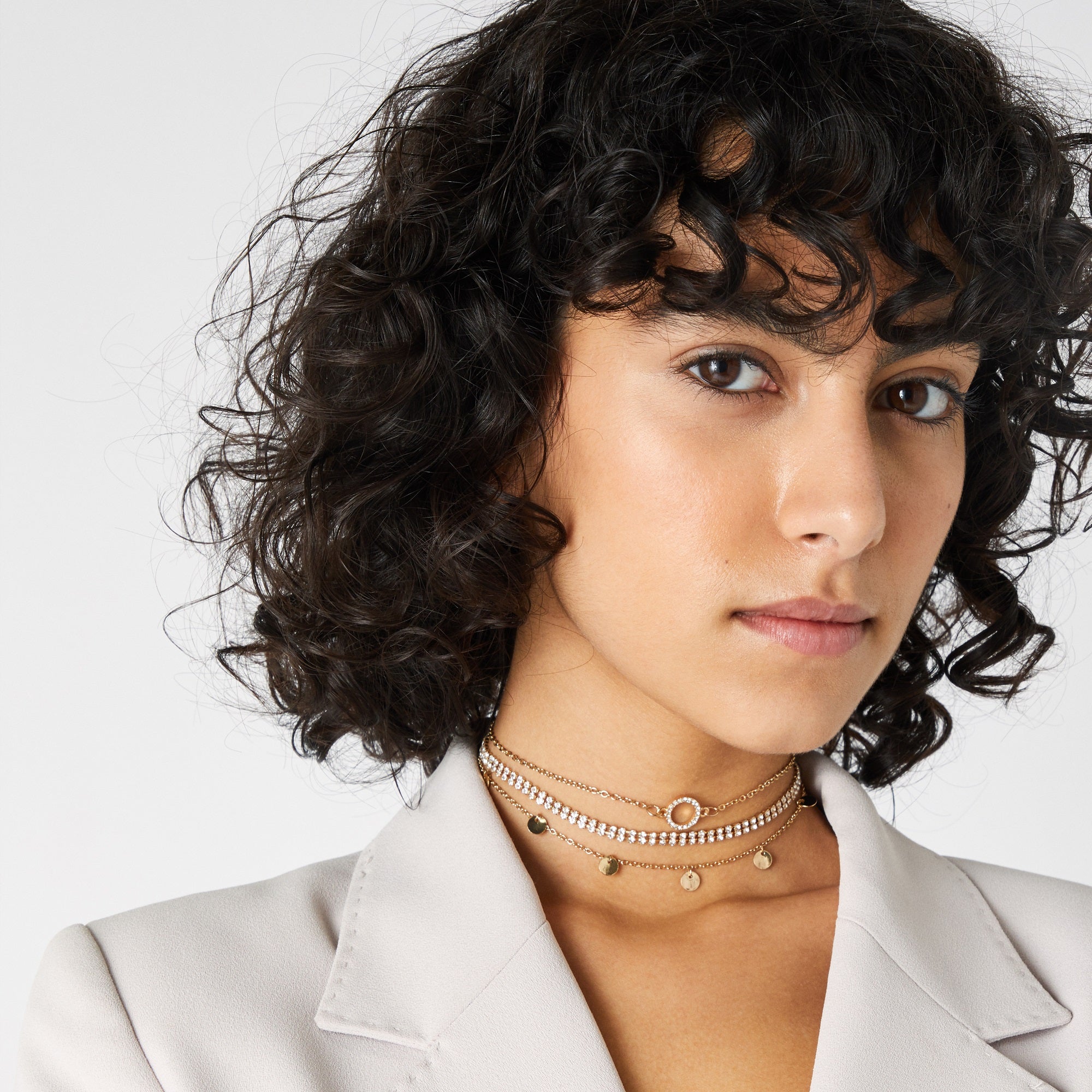 Accessorize London Women's Set Of 3 Sparkle Choker Necklace