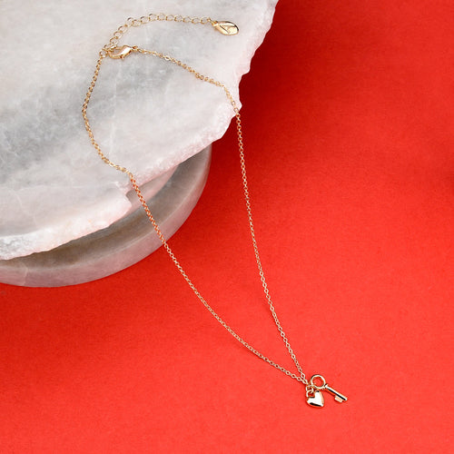 Accessorize London Heart & Key Pendant