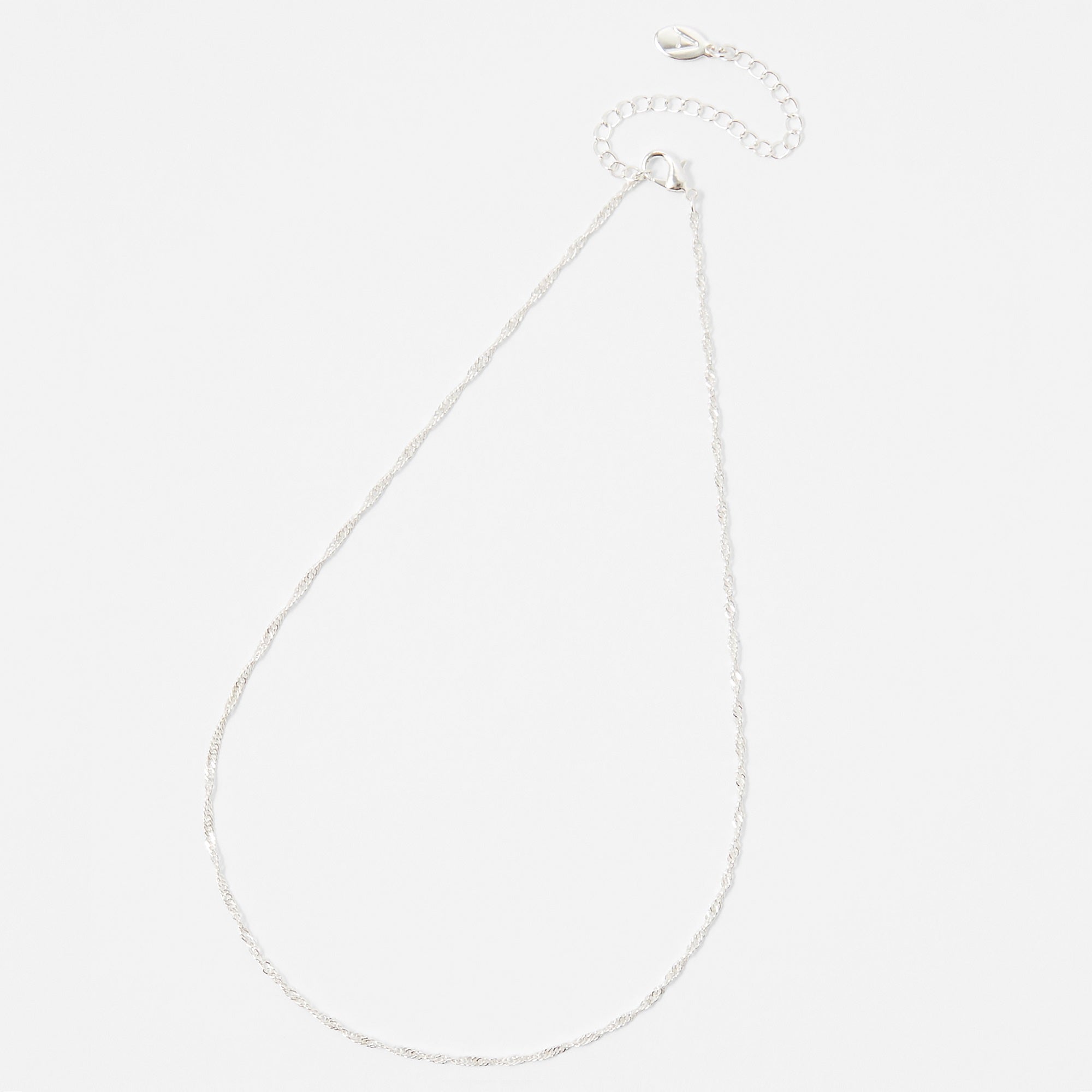 Accessorize London Silver Twist Chain Necklace