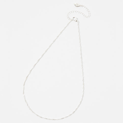 Accessorize London Silver Twist Chain Necklace