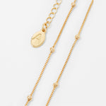 Accessorize London Beaded Chain Necklace-Gold