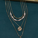 Accessorize London Stone And Coin Layered Necklace