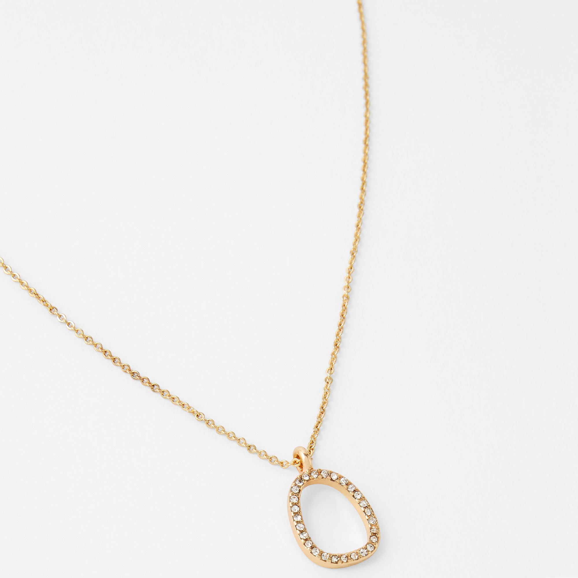 Accessorize London Pave Organic Short Pendant