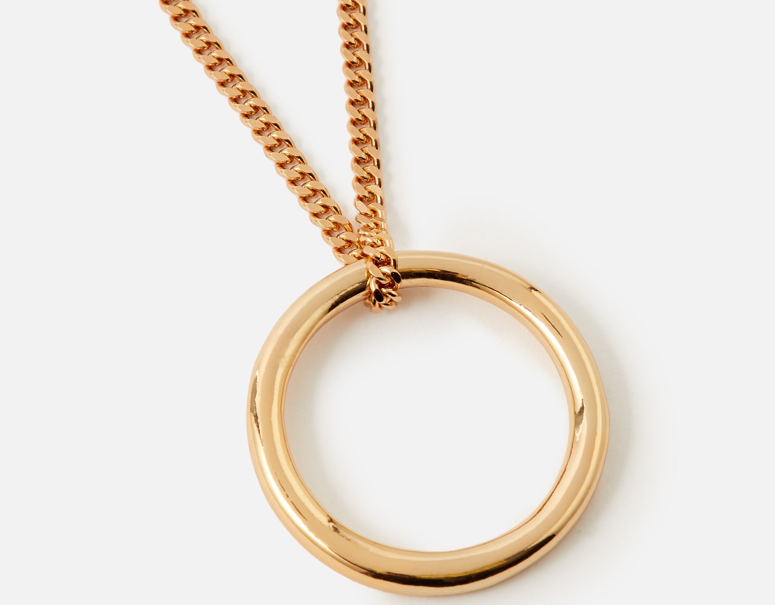 Accessorize London Women's Chain And Open Circle Pendant Necklace