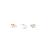 Accessorize London Pack Of 3 Mermaid Ring Pack