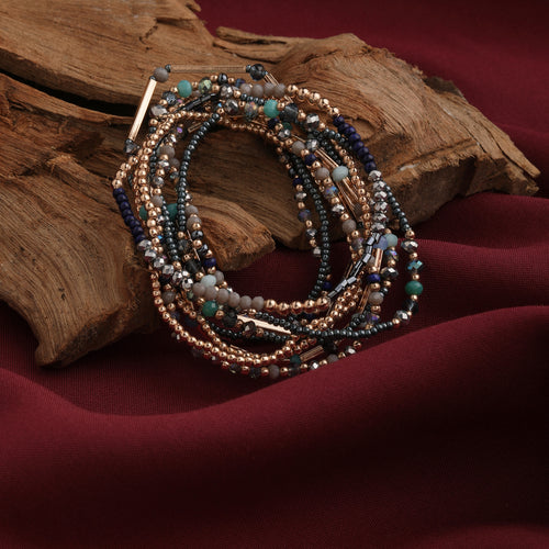 Accessorize London Women's Kerala Beaded Stretch Bracelet