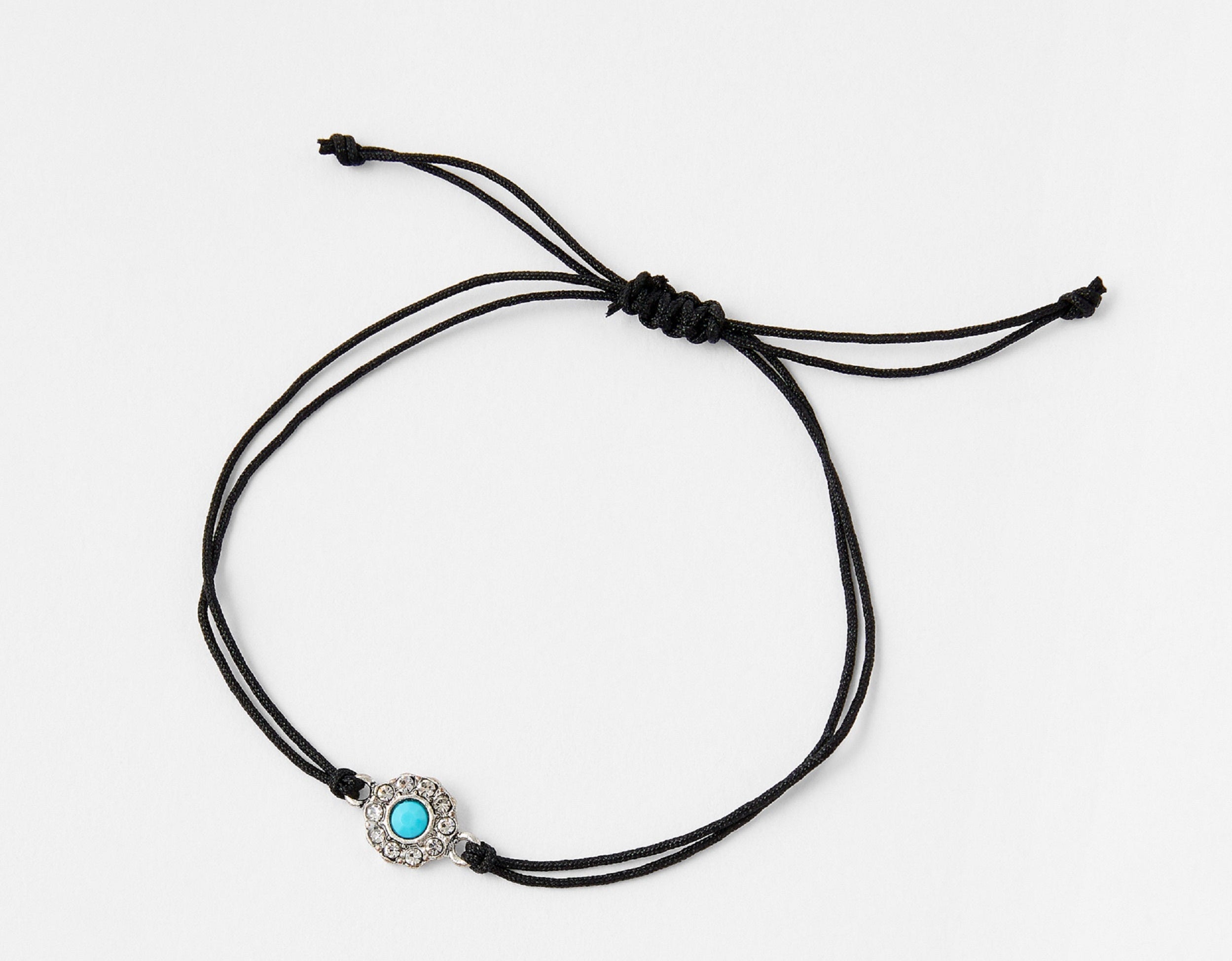 Accessorize London Women's Turq Crystal Friendship Bracelet