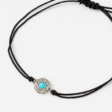 Accessorize London Women's Turq Crystal Friendship Bracelet