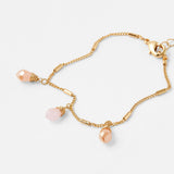 Accessorize London Women'S Gold & Pink Facet Bead Drop Bracelet