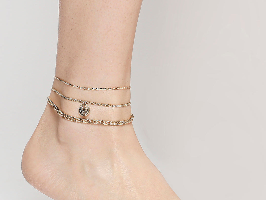 Accessorize London Women's Asos Exclusive Set Of 3 Coin Anklets