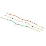 Accessorize London Women's Pack Of 3 Montana Charmy Layered Anklets