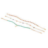 Accessorize London Women's Pack Of 3 Montana Charmy Layered Anklets