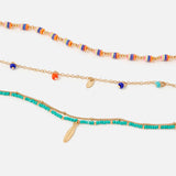 Accessorize London Women's Pack Of 3 Montana Charmy Layered Anklets
