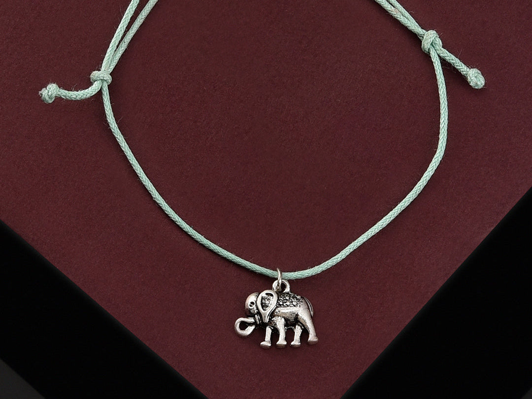 Accessorize London Ellie The Elephant Cord Anklet