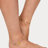 Accessorize London Women's Pack Of 2 Sunshine & Daisies Anklets