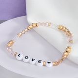 Accessorize London Women's Gold Love Stretch Bracelet
