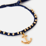 Accessorize London Women's St Ives Anchor Friendship Bracelet