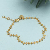 Real Gold Plated Delicate Bobble Bracelet For Women By Accessorize London