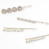 Accessorize London Pack Of 4 Deco Crystal Grip Hair Clips