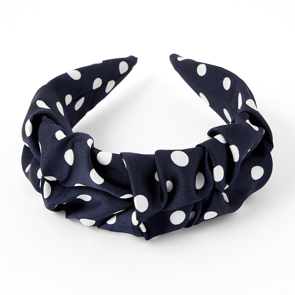Accessorize London Rouched Polka Dot Alice Band