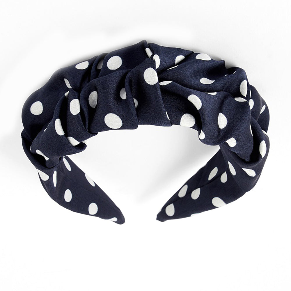 Accessorize London Rouched Polka Dot Alice Band