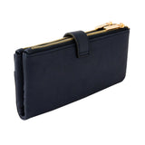 Accessorize London women's Blue Freya Push Lock Wallet purse