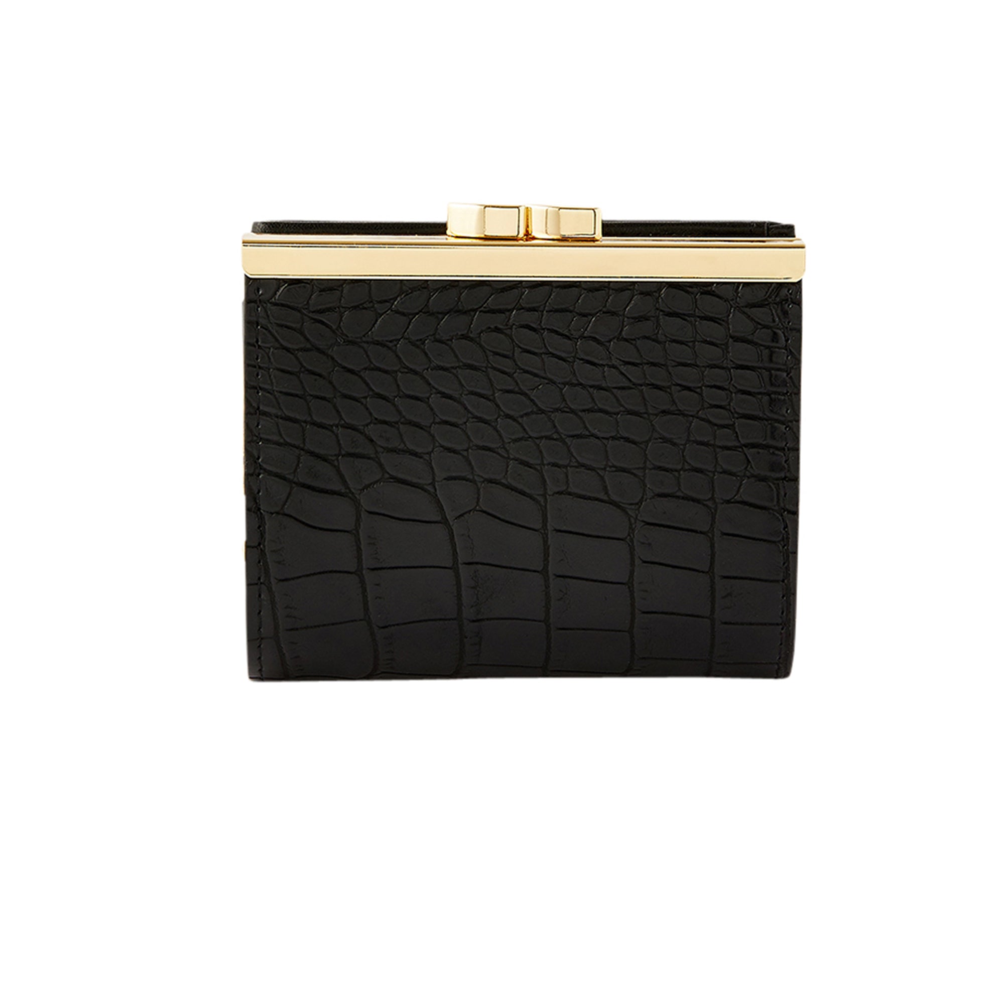 Accessorize London Women's Faux Leather Black Purse-Clip Frame Bella Wallet