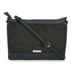 Accessorize London Women's Cassie Green Solid Sling Bag