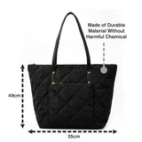 Accessorize London Women's Faux Leather Tilly quilted tote