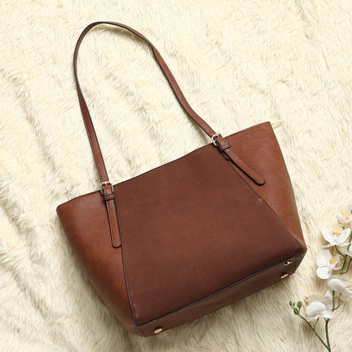 Accessorize London Women's Tan Leonie Work Bag Tote