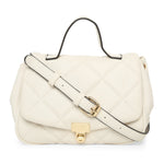 Accessorize London Women's Alani quilted cross-body bag cream