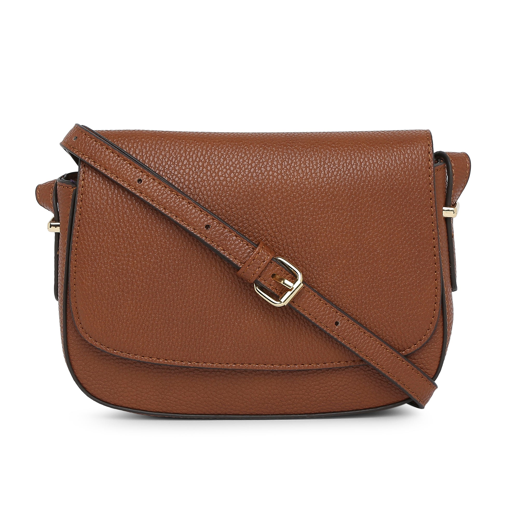 Leather Crossbody Bag with 3 Compartments - Isabella - Domini Leather