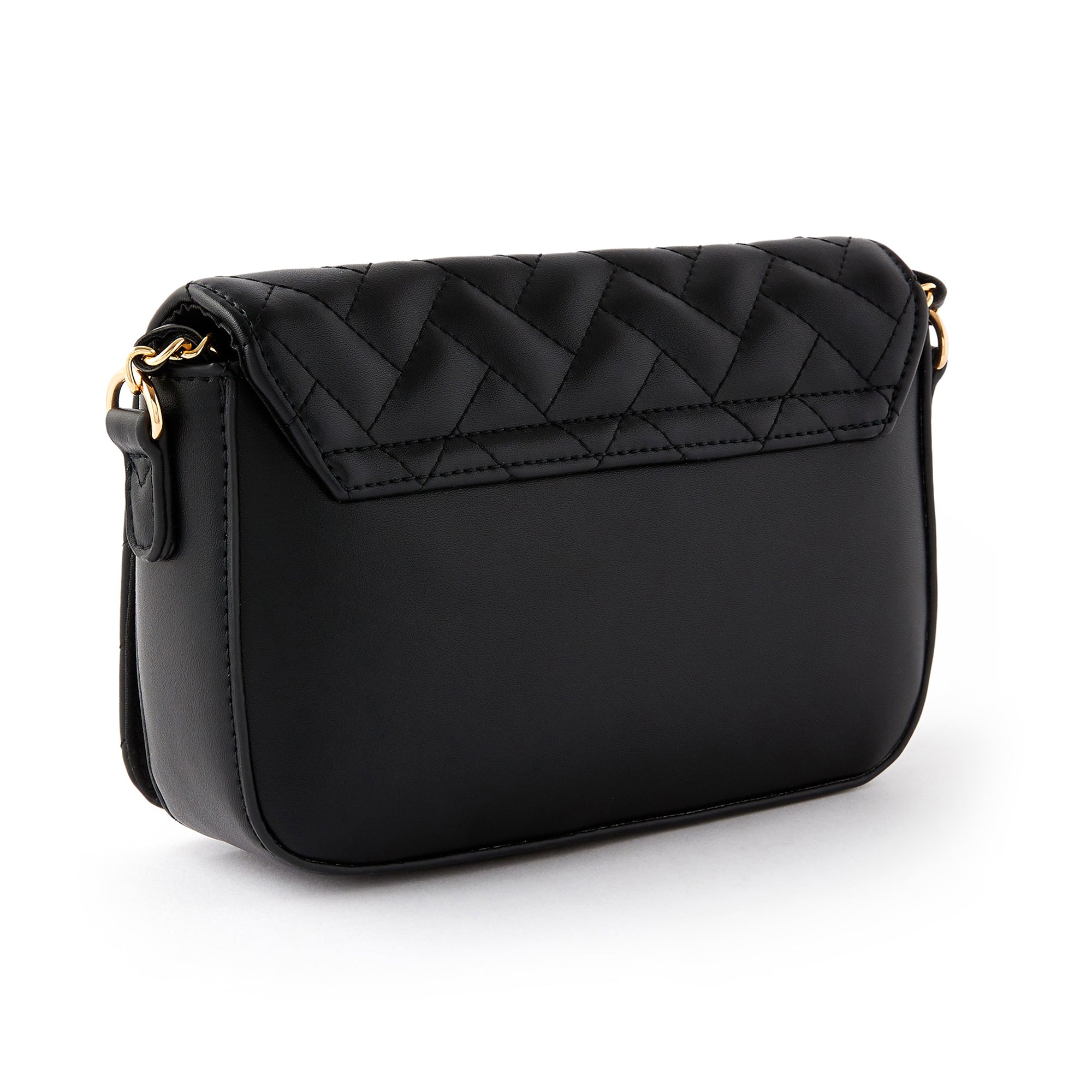 Buy Black Quinn Quilted Woven Chain Sling Bag - Accessorize India