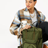 Accessorize London Frida Canvas Khaki Green Backpack