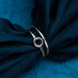 Accessorize London Women's Set Of 2 Cut Out Circle Stacking Rings Large