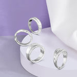 Accessorize London Women's Pack Of 4 Chunky Stacking Rings Small