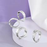 Accessorize London Women's Pack Of 4 Chunky Stacking Rings Medium