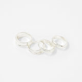 Accessorize London Women's Pack Of 4 Chunky Stacking Rings Medium