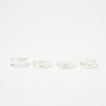 Accessorize London Women's Pack Of 4 Chunky Stacking Rings Medium