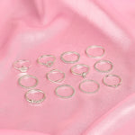 Accessorize London Women's Set Of 12 Value Rings Small