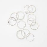 Accessorize London Pack Of 12 Stackings Rings