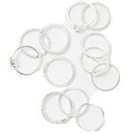 Accessorize London Women's Silver pack of 12 Simple Ring Multipack Large