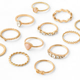 Accessorize London Pack Of 12 Stackings Rings Set