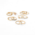 Accessorize London Women's Pack Of 12 Stacking Rings Set Large