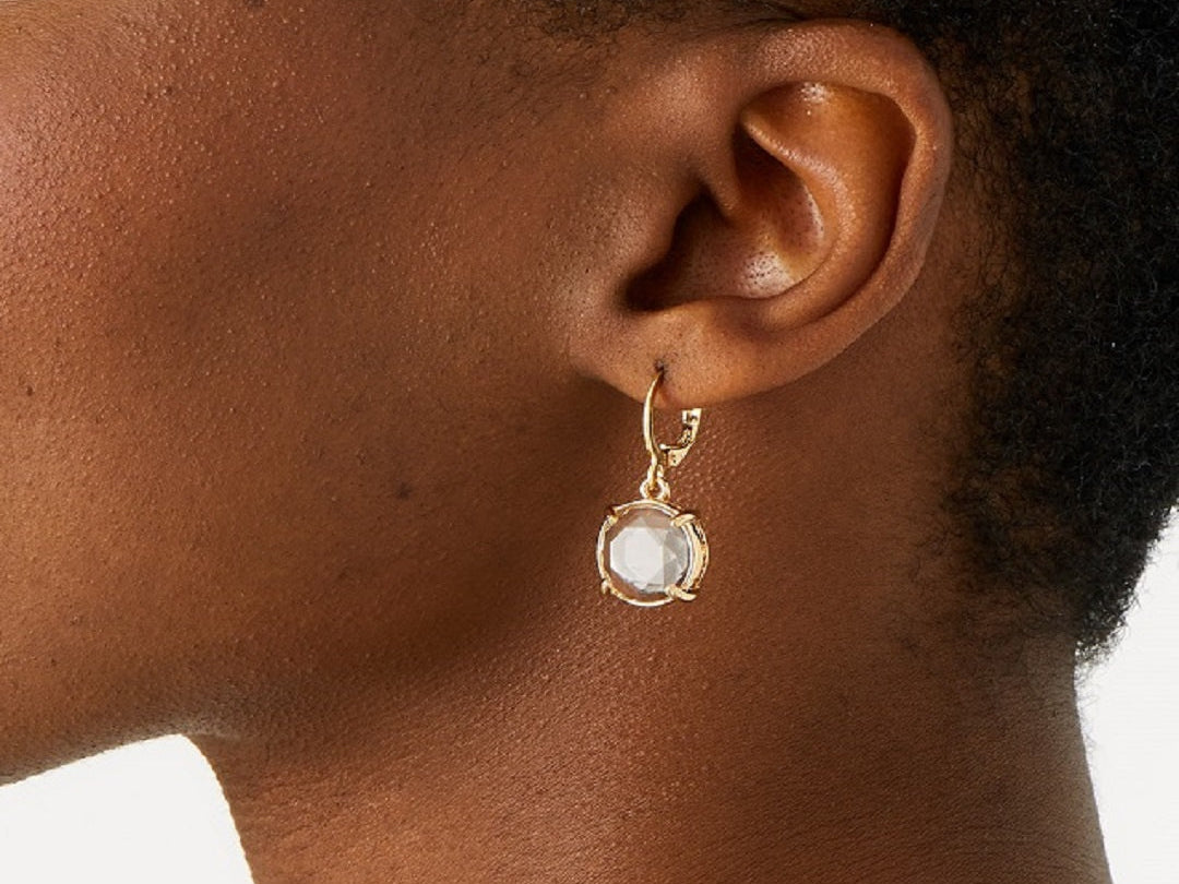Accessorize London Women's Country Retreat White Hoop Gem Long Earring